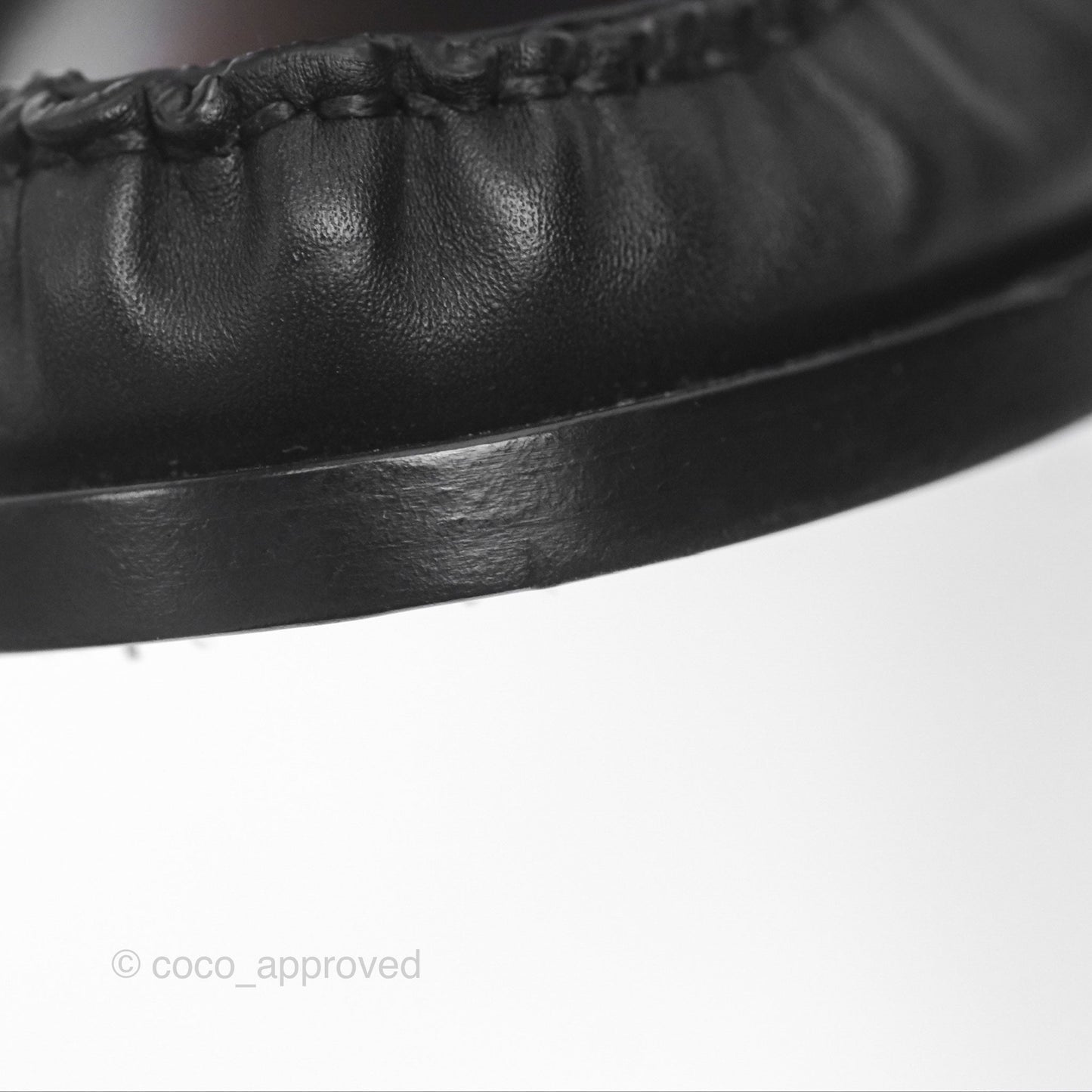 Chanel Loafers Black Leather CC Clover Camellia 23S Size 37C