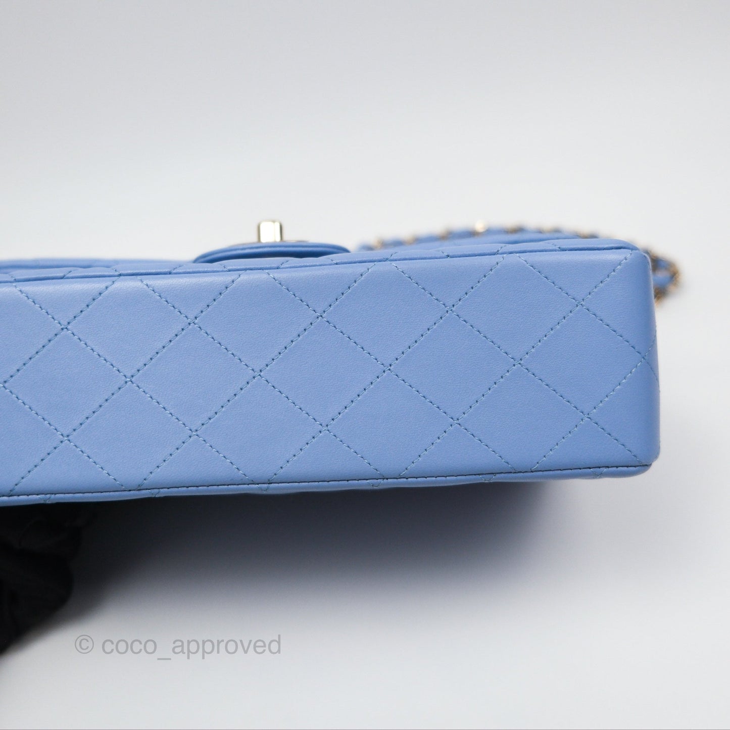 Chanel Small Classic Quilted Flap Sky Blue Lambskin Gold Hardware