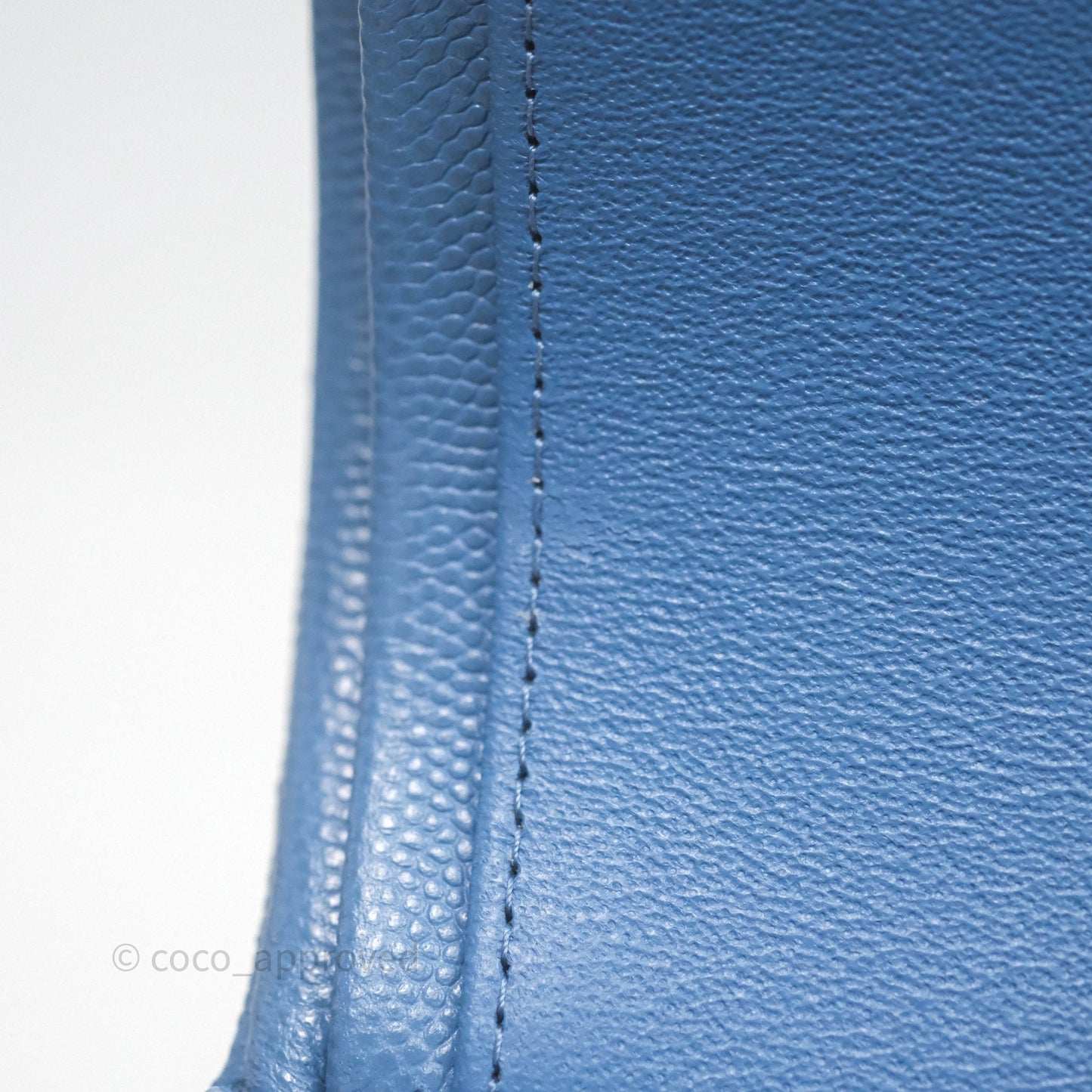 Chanel Small Classic Flap Quilted Blue Caviar Gold Hardware 20S
