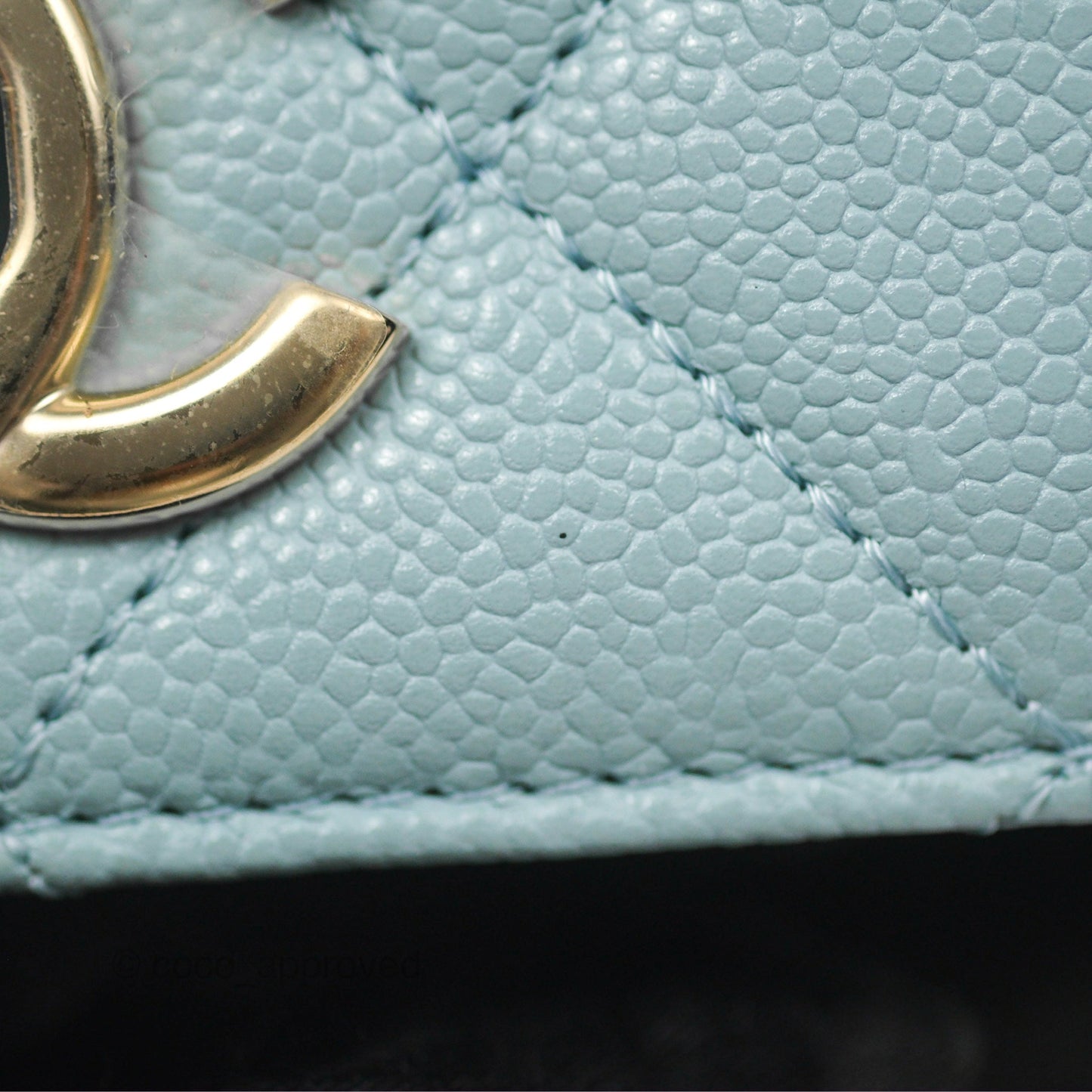 Chanel Quilted Small Business Affinity Flap Blue Caviar Gold Hardware