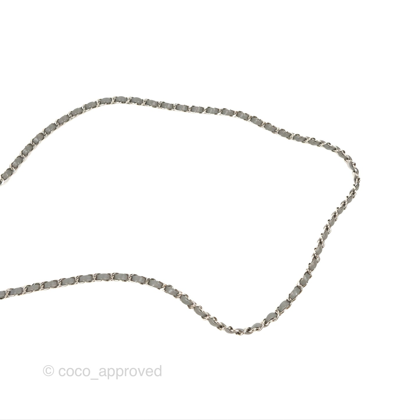 Chanel Quilted Mini Rectangular Flap Grey Caviar Silver Hardware 17B