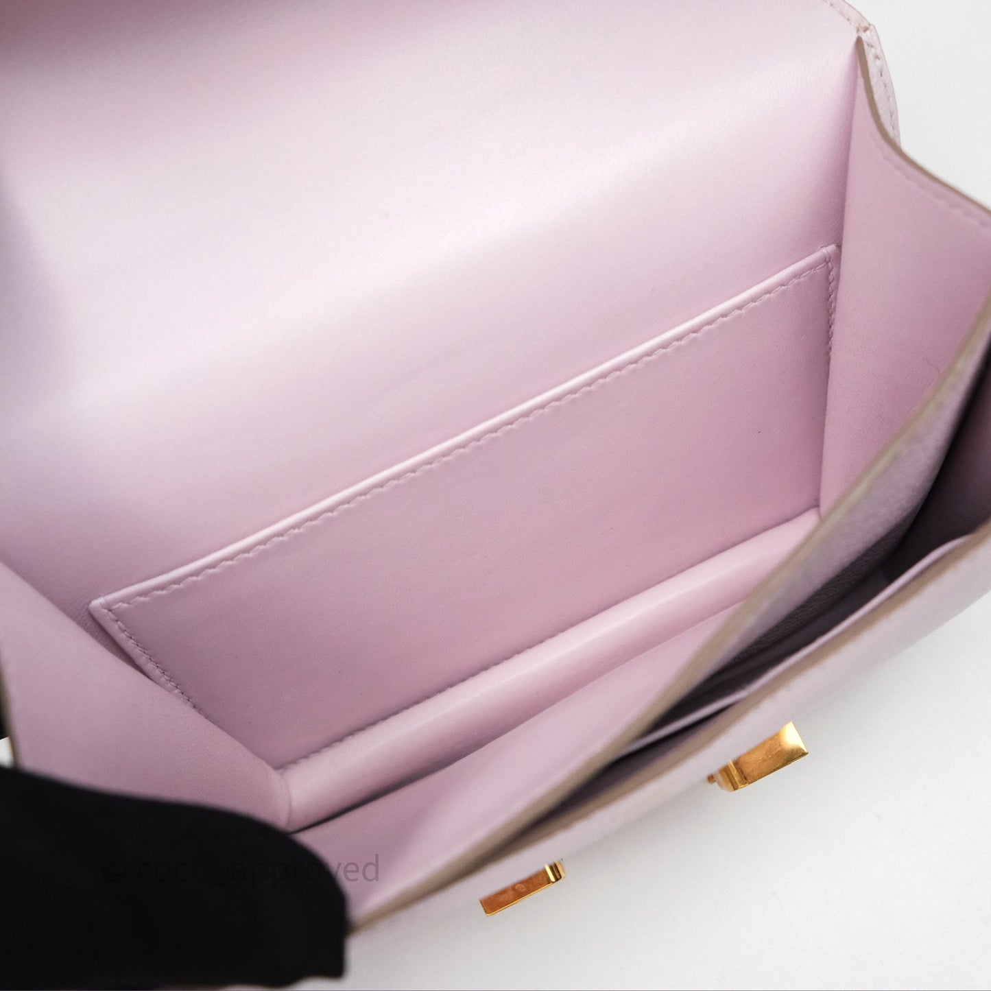 Hermès Constance Mini 18cm Mauve Pale Chevre Mysore Rose Gold Hardware