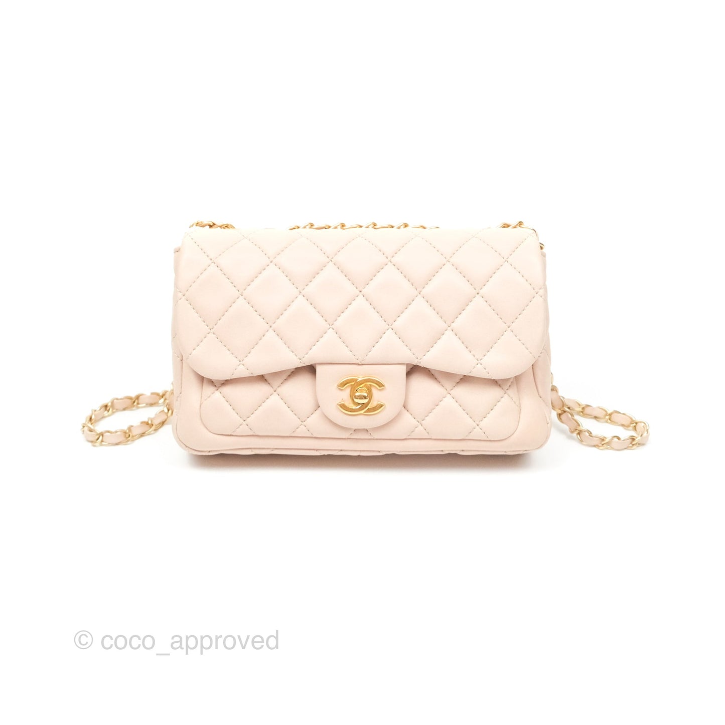 Chanel Flap Bag Pink Aged Gold Hardware