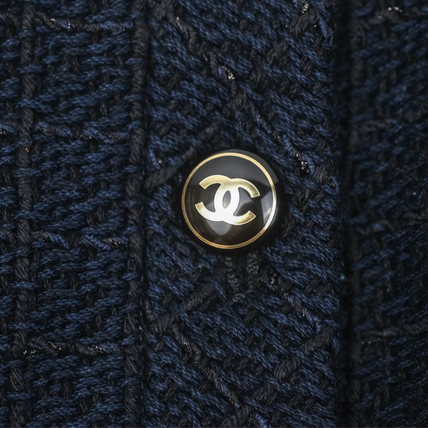 Chanel Tweed Skirt Navy Size 36