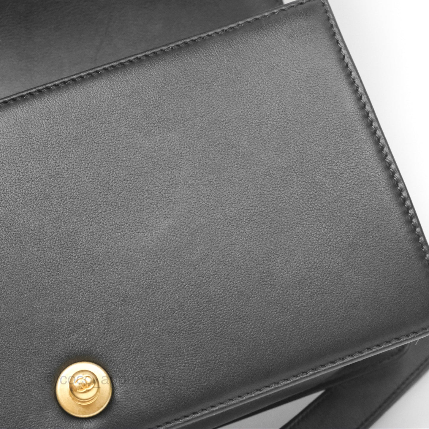 Chanel Quilted Medium Boy Black Calfskin Aged Gold Hardware