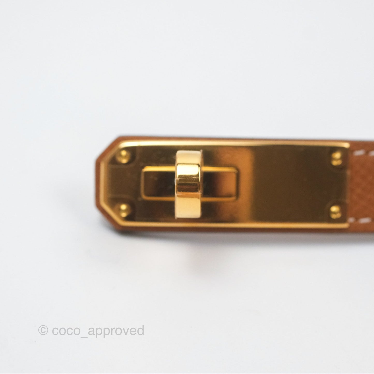 Hermès Kelly Buckle Belt 37 Gold Epsom Gold Hardware