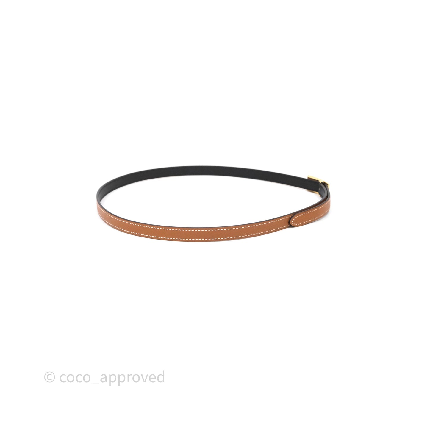 Hermès Lucky 15 Reversible Belt Noir/Gold