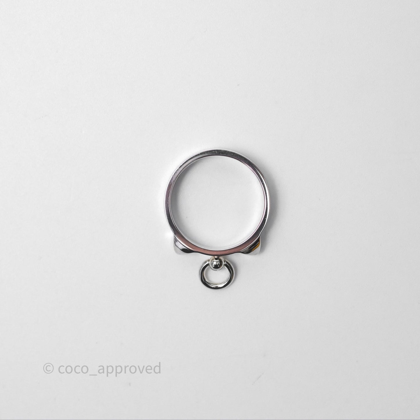 Hermes Collier de Chien Ring PM Sterling Silver Size 53