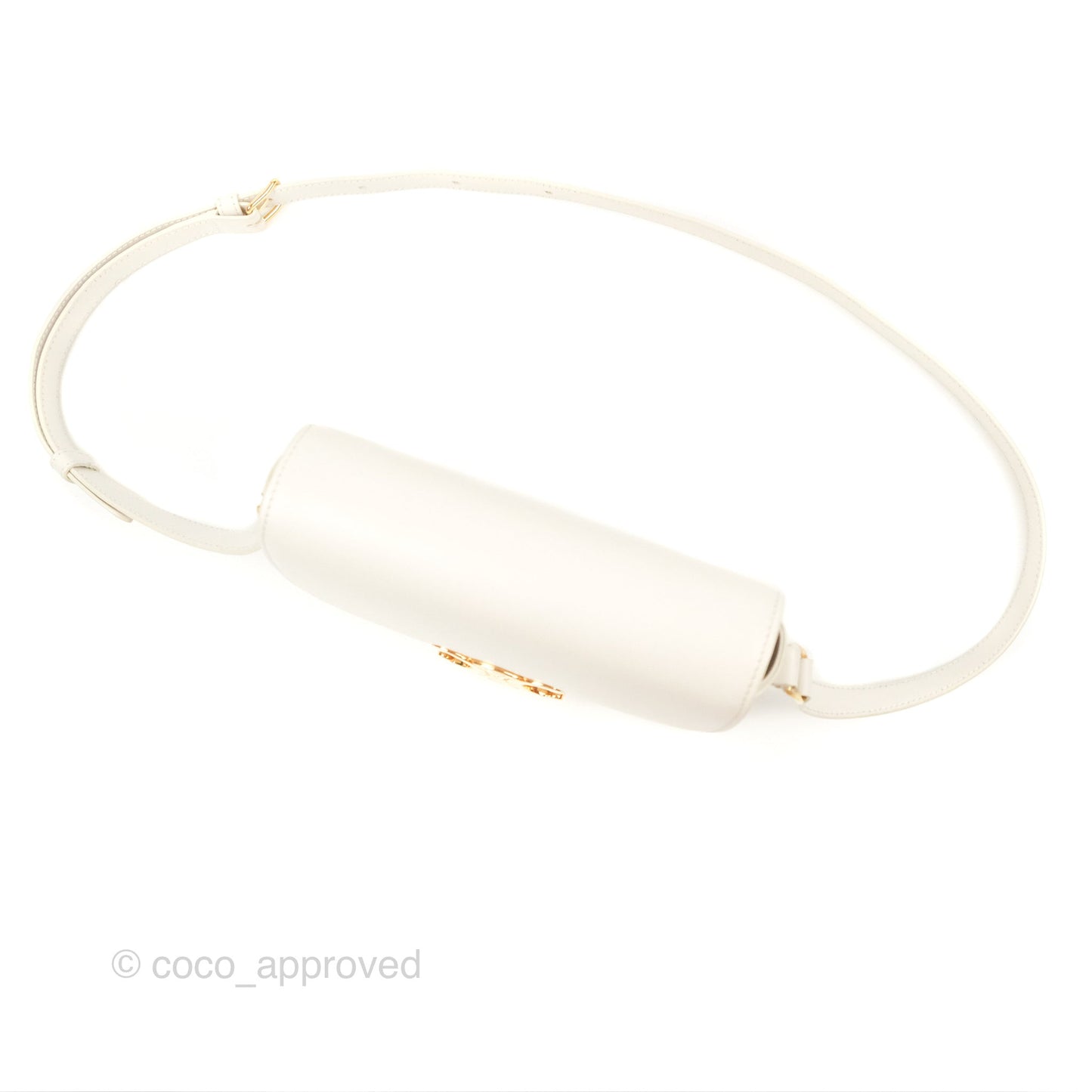 Celine Teen Triomphe Bag Shiny Calfskin White