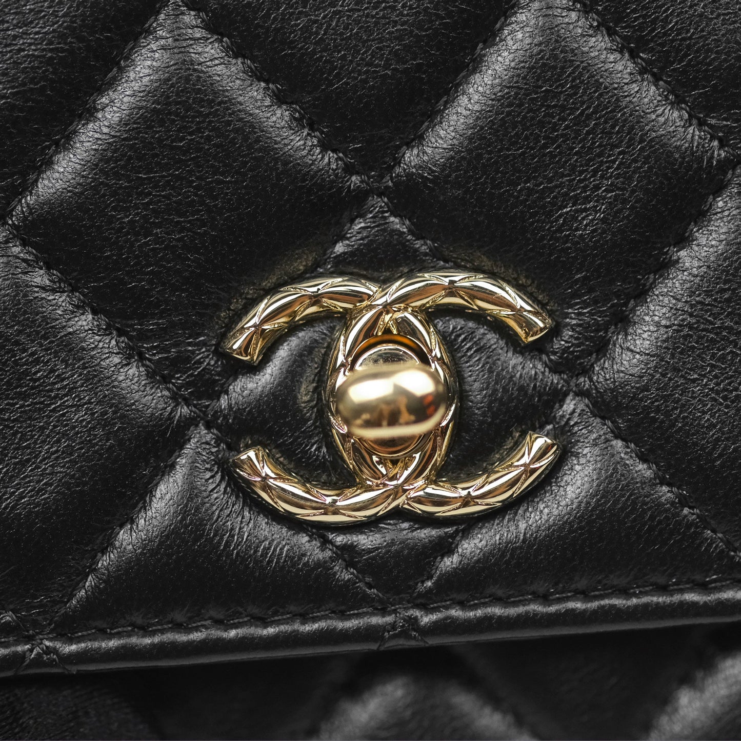 Chanel Mini Trendy WOC Black Lambskin Gold Hardware