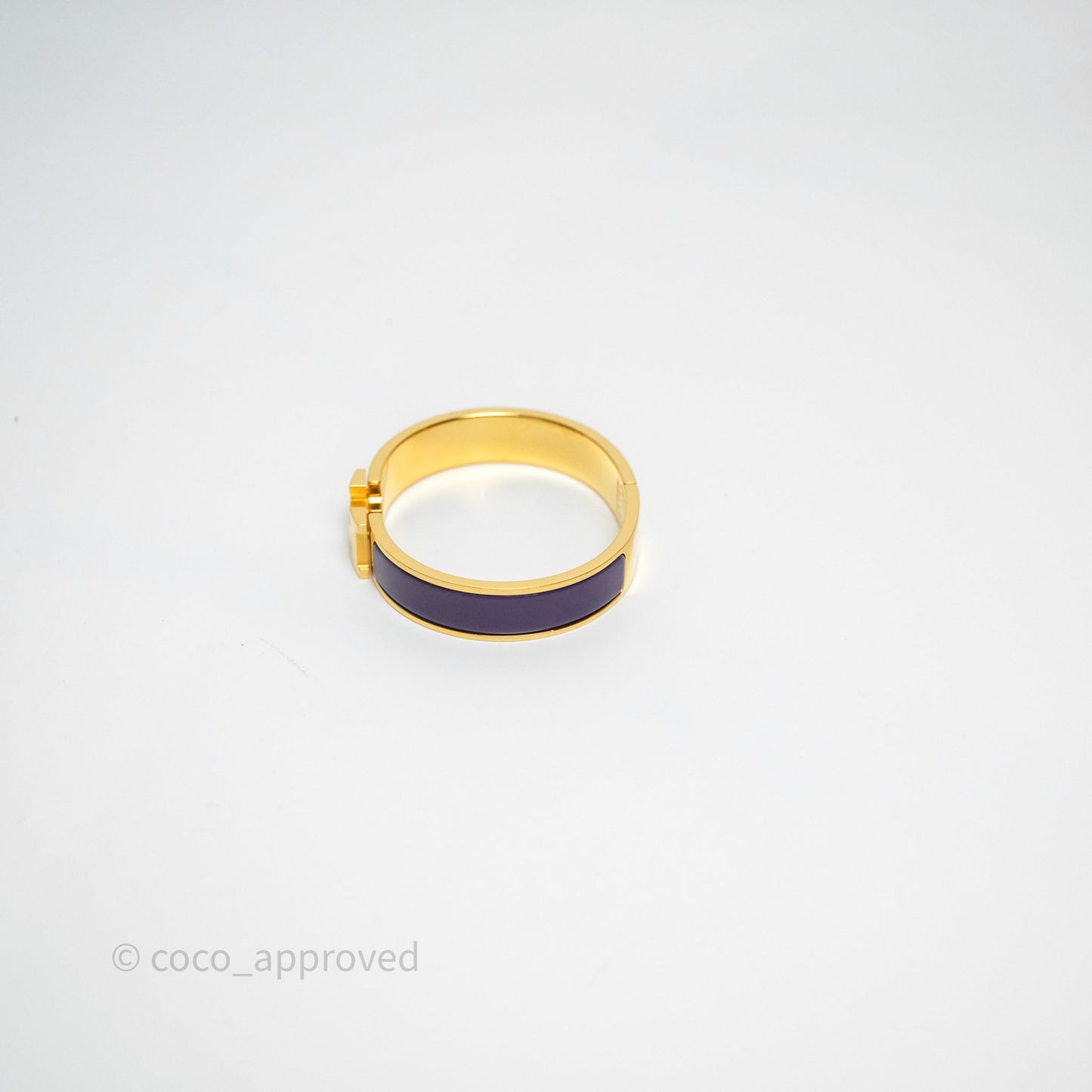Hermès Clic H Bracelet Anémone Iris Gold Hardware
