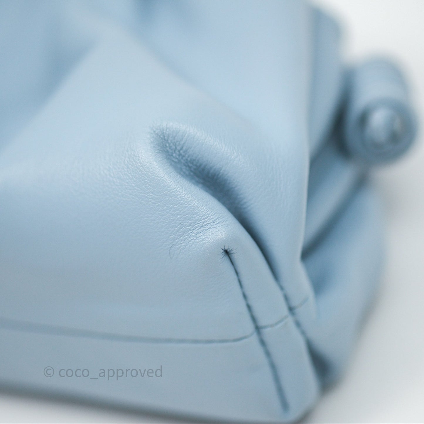 Bottega Veneta The Mini Pouch Ice Blue Calfskin