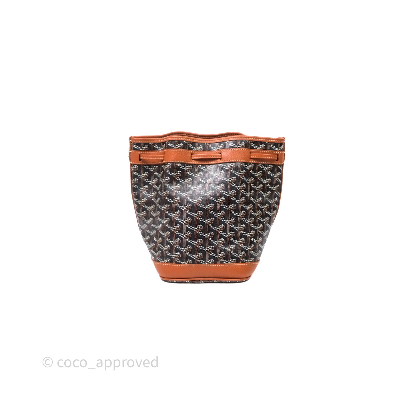 Goyard Petit Flot Bucket Bag Black & Tan Goyardine