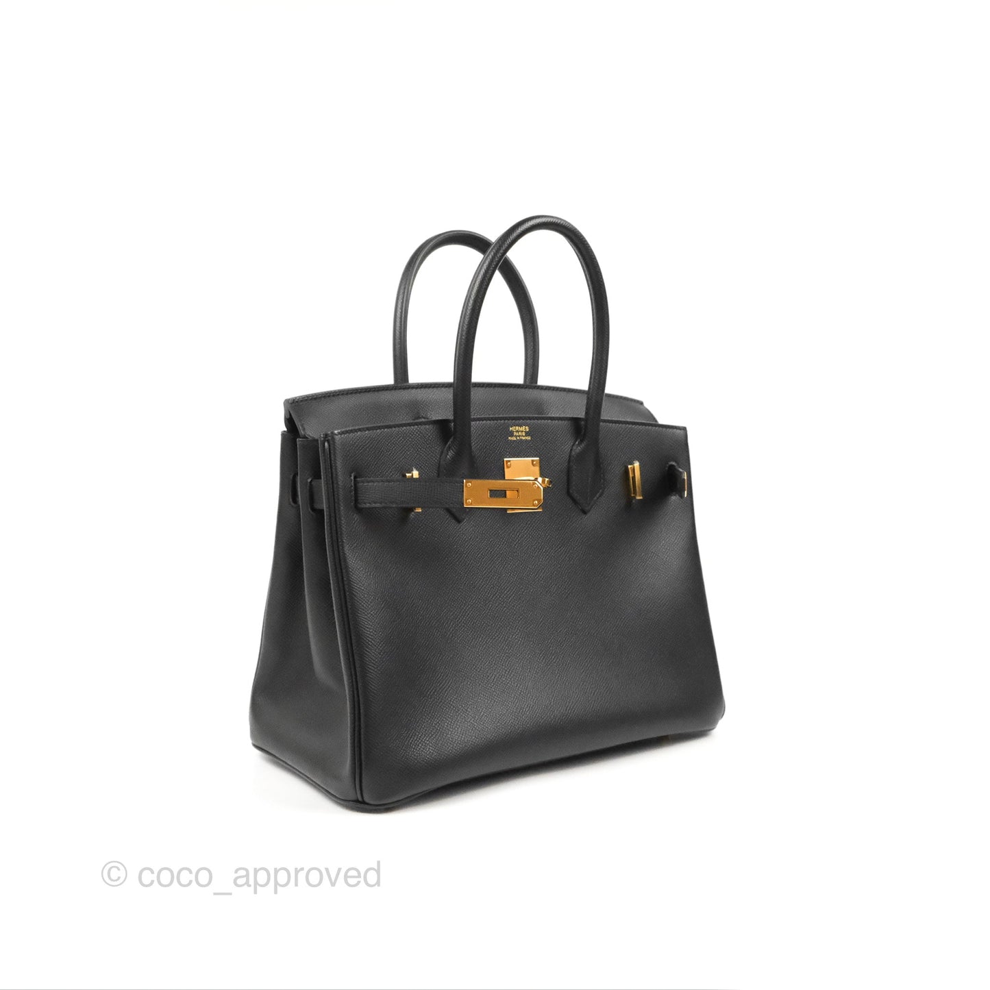 Hermès Birkin 30 Black Epsom Gold Hardware