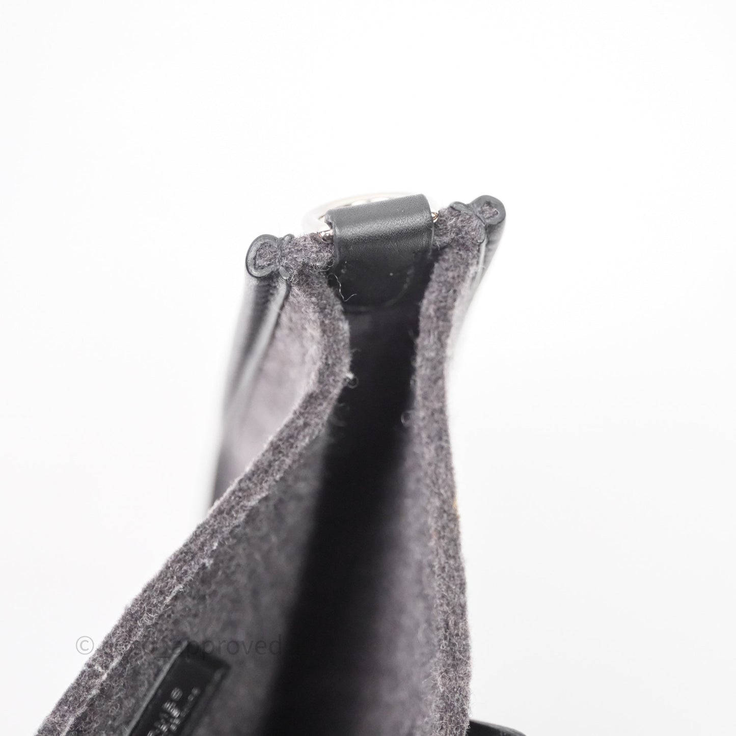 Hermès Mini Evelyne 16 Graphite 88 / Noir 89 Wool Swift Palladium Hardware