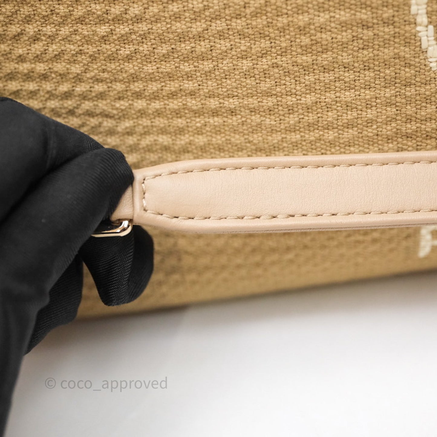 Chanel New Small Canvas Deauville Tote Beige Silver Hardware