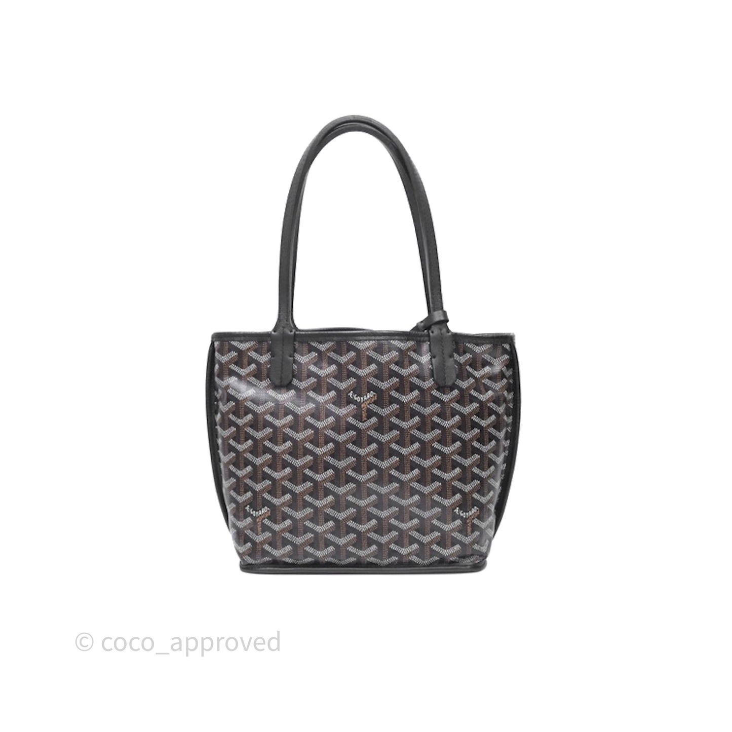 Goyard Anjou Mini Bag Goyardine Canvas Black