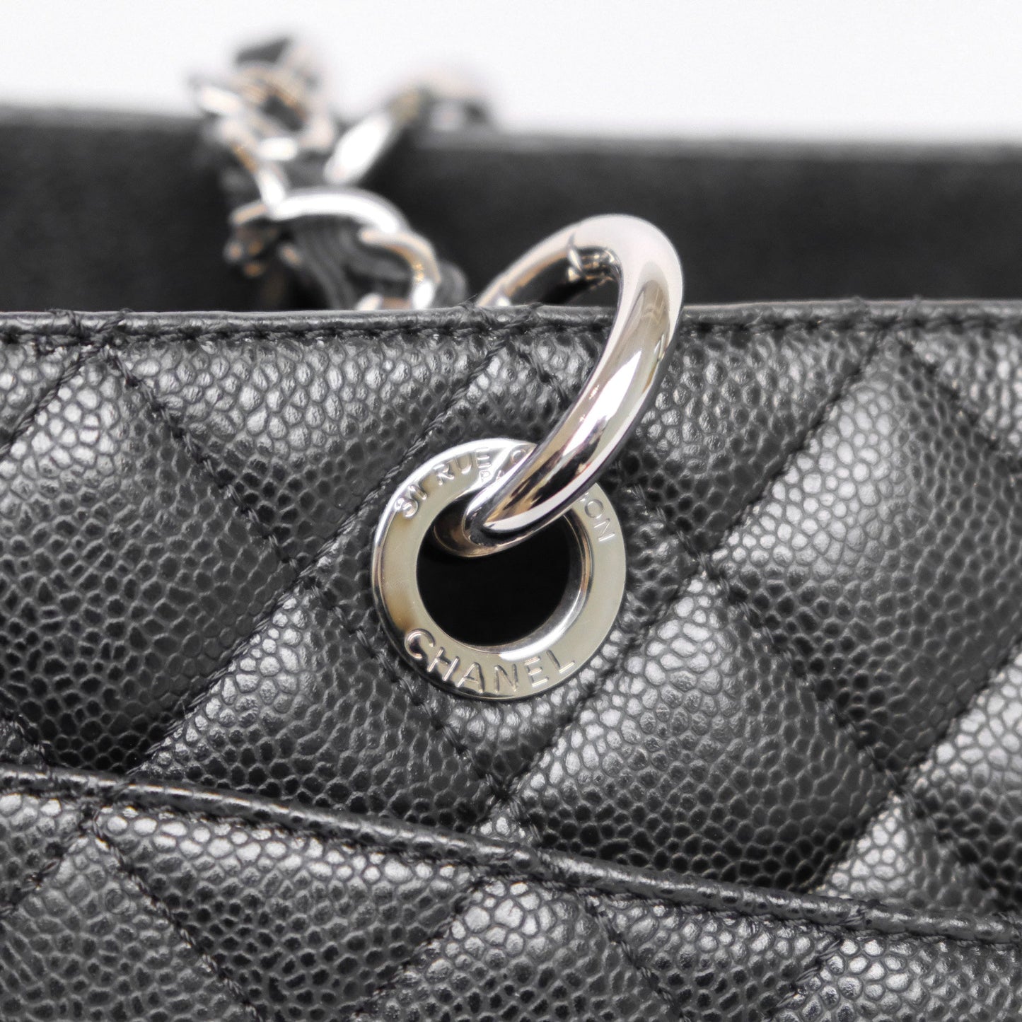 Chanel GST Black Caviar Silver Hardware