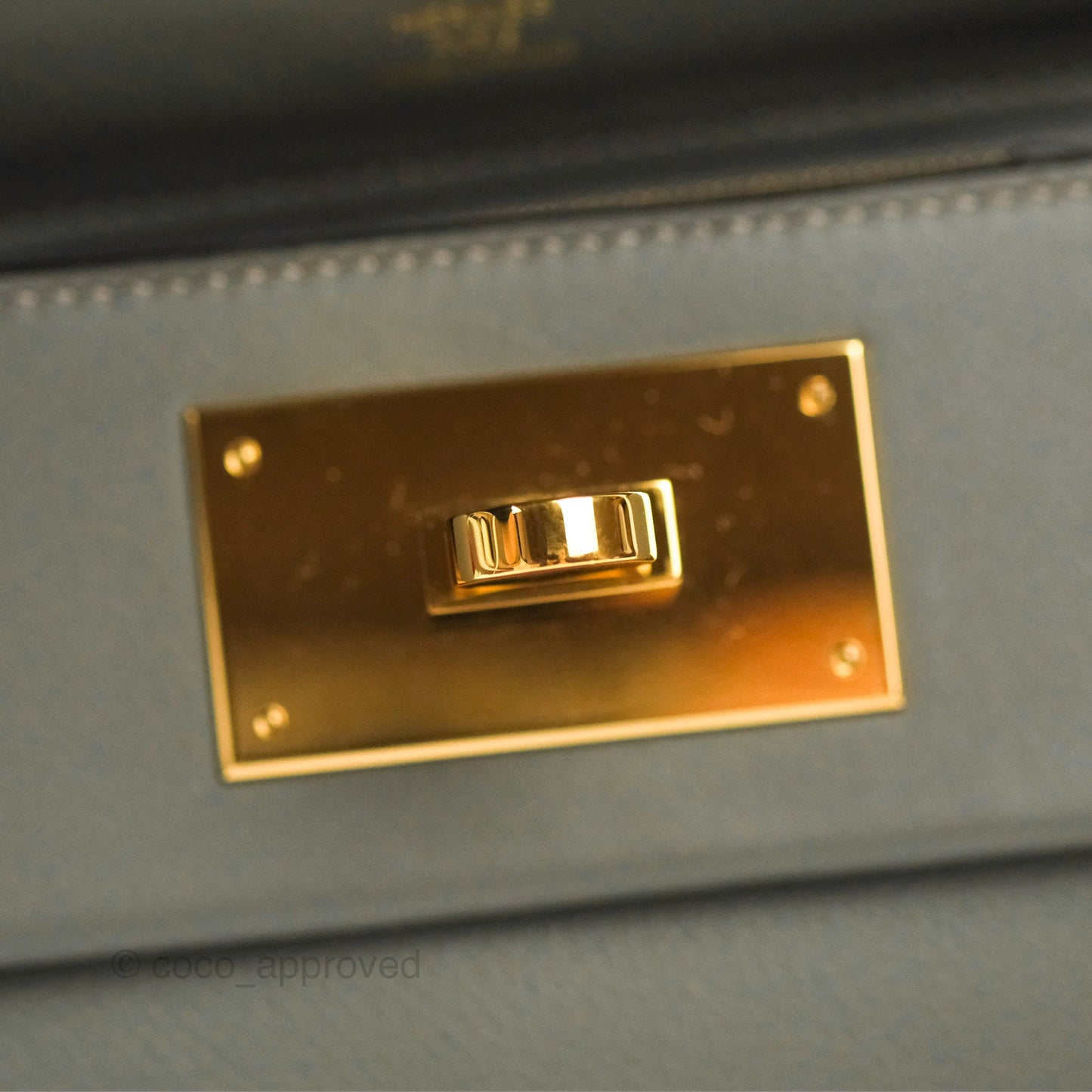 Hermès 24/24 21 Mini Gris Meyer 0L Evercolor/Swift Gold Hardware