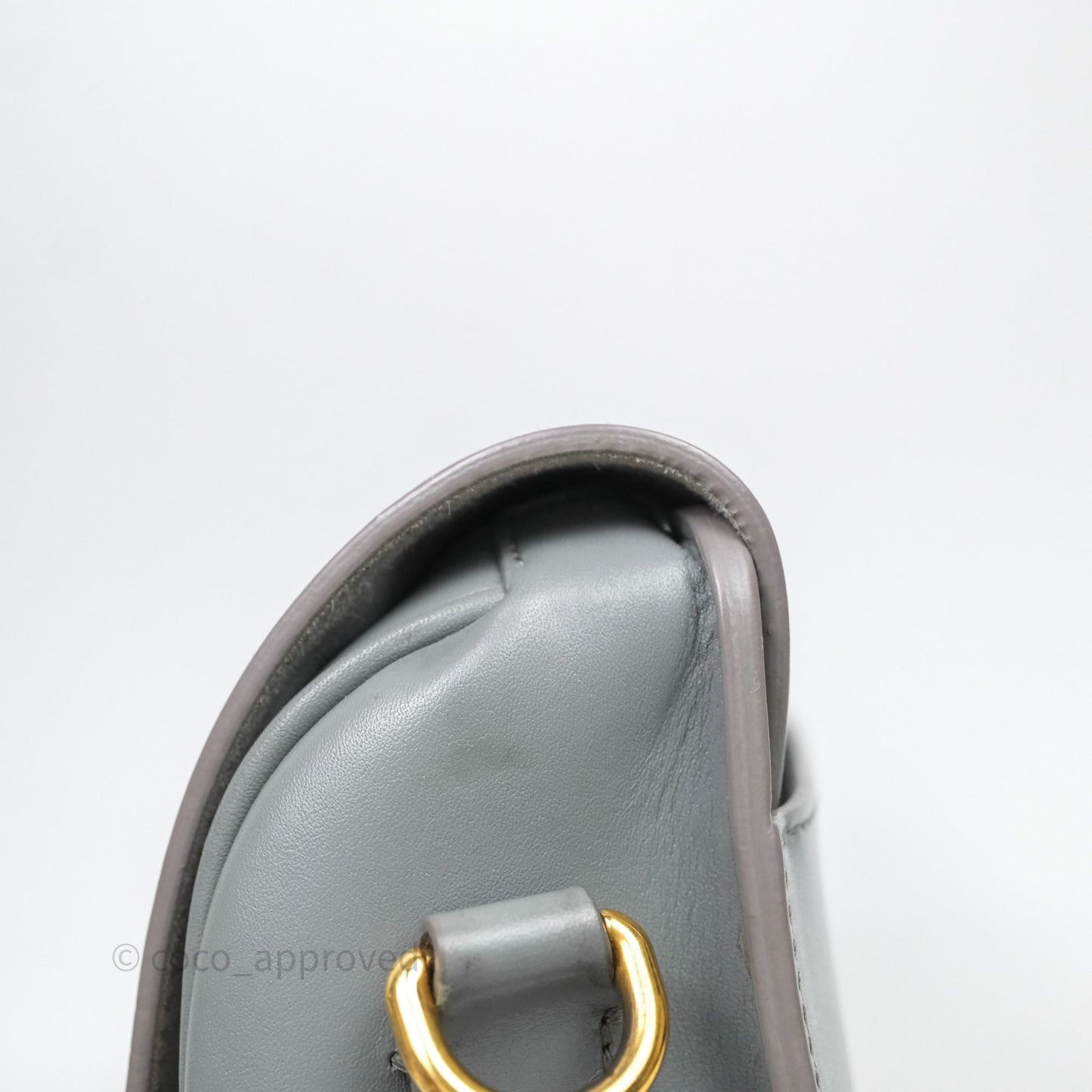 Christian Dior Medium Bobby Flap Grey Box Calfskin
