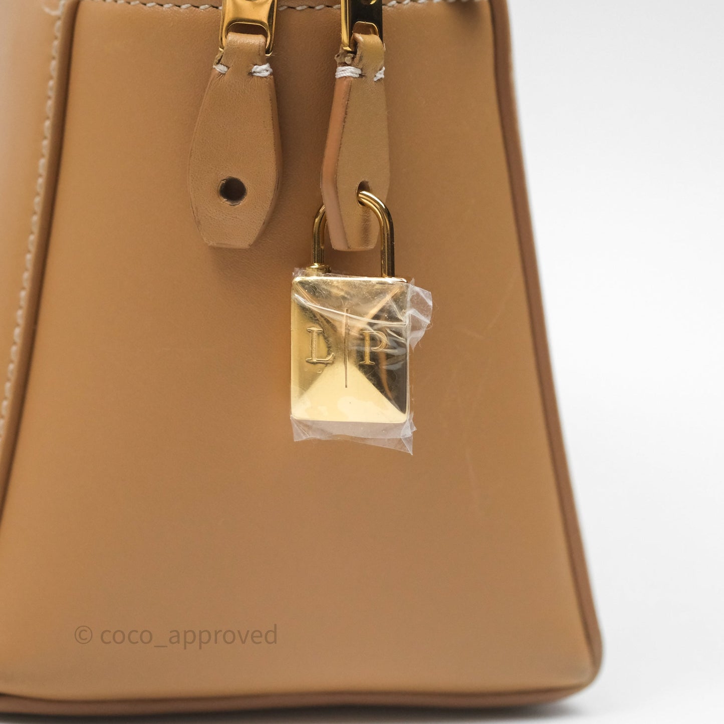 Loro Piana Extra Bag L27 Light Bamboo Calfskin Gold Hardware