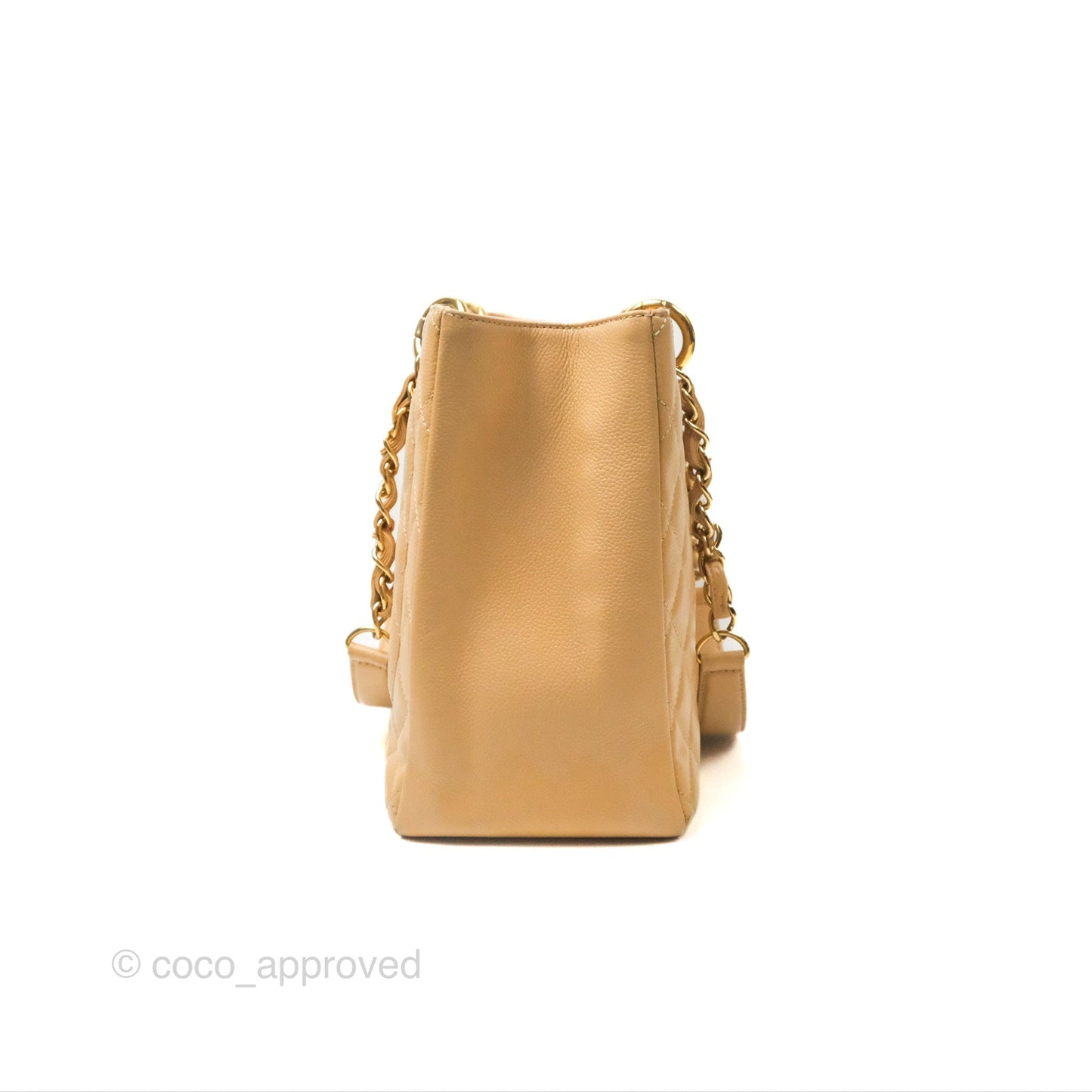 Chanel GST Beige Caviar Gold Hardware