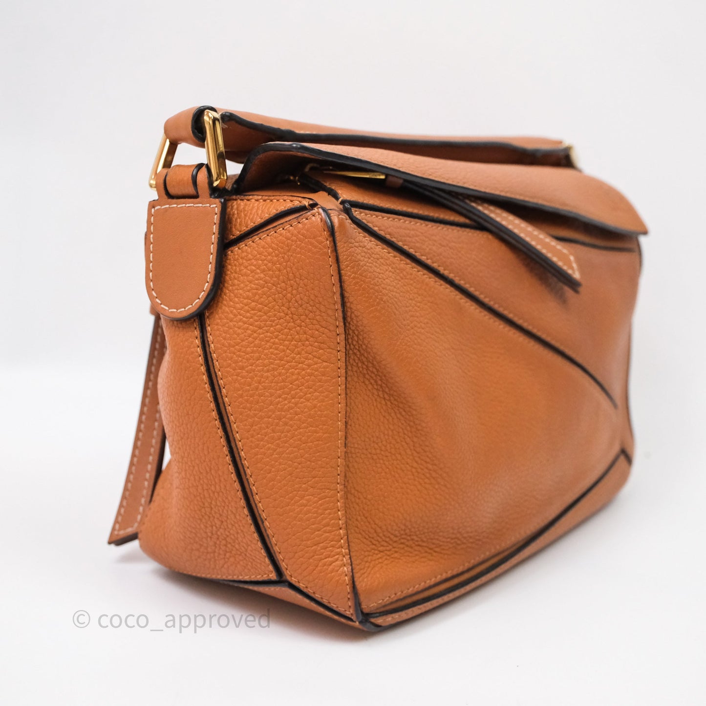 Loewe Small Puzzle Bag Tan Calfskin