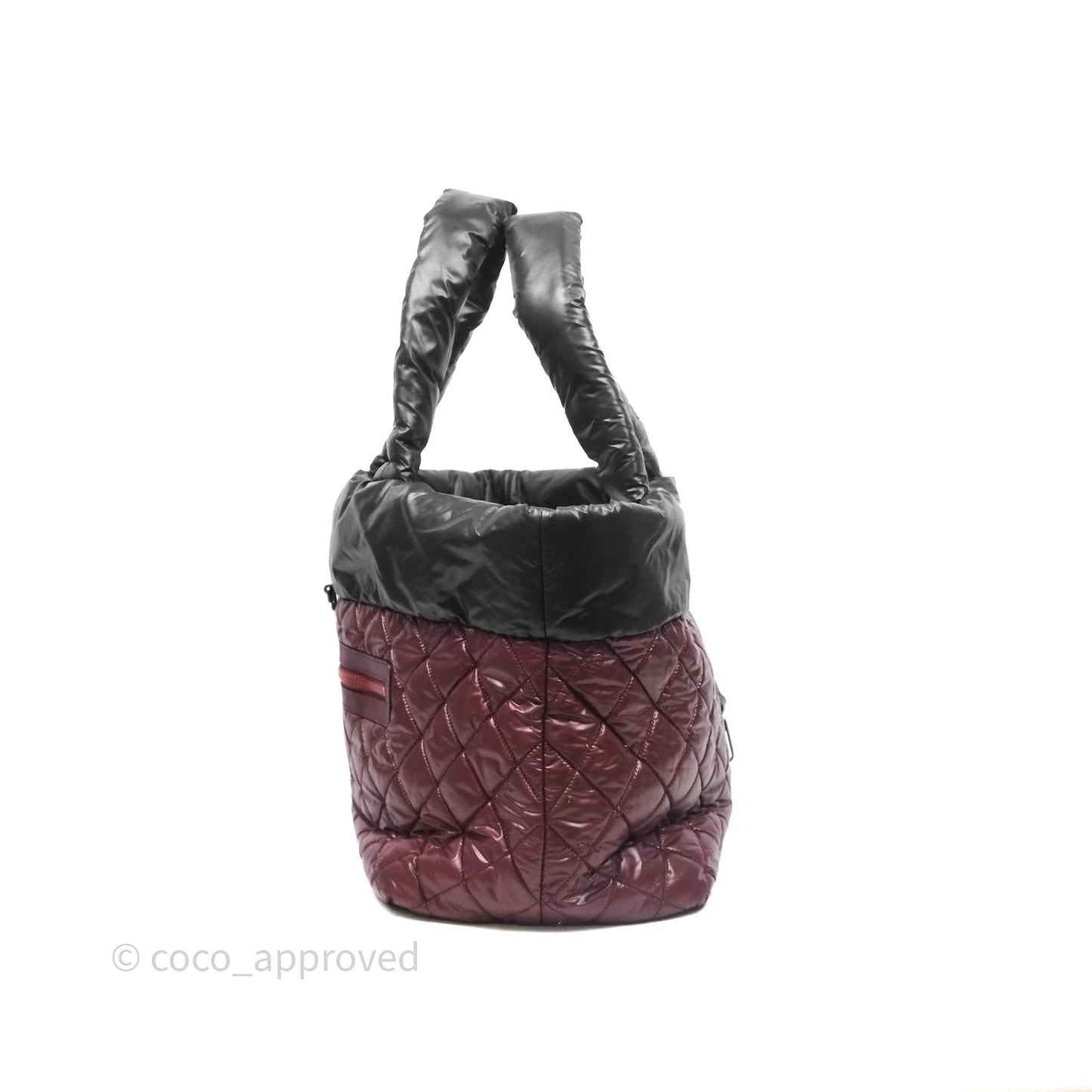 Chanel Nylon Quilted Medium Coco Cocoon Reversible Tote Black