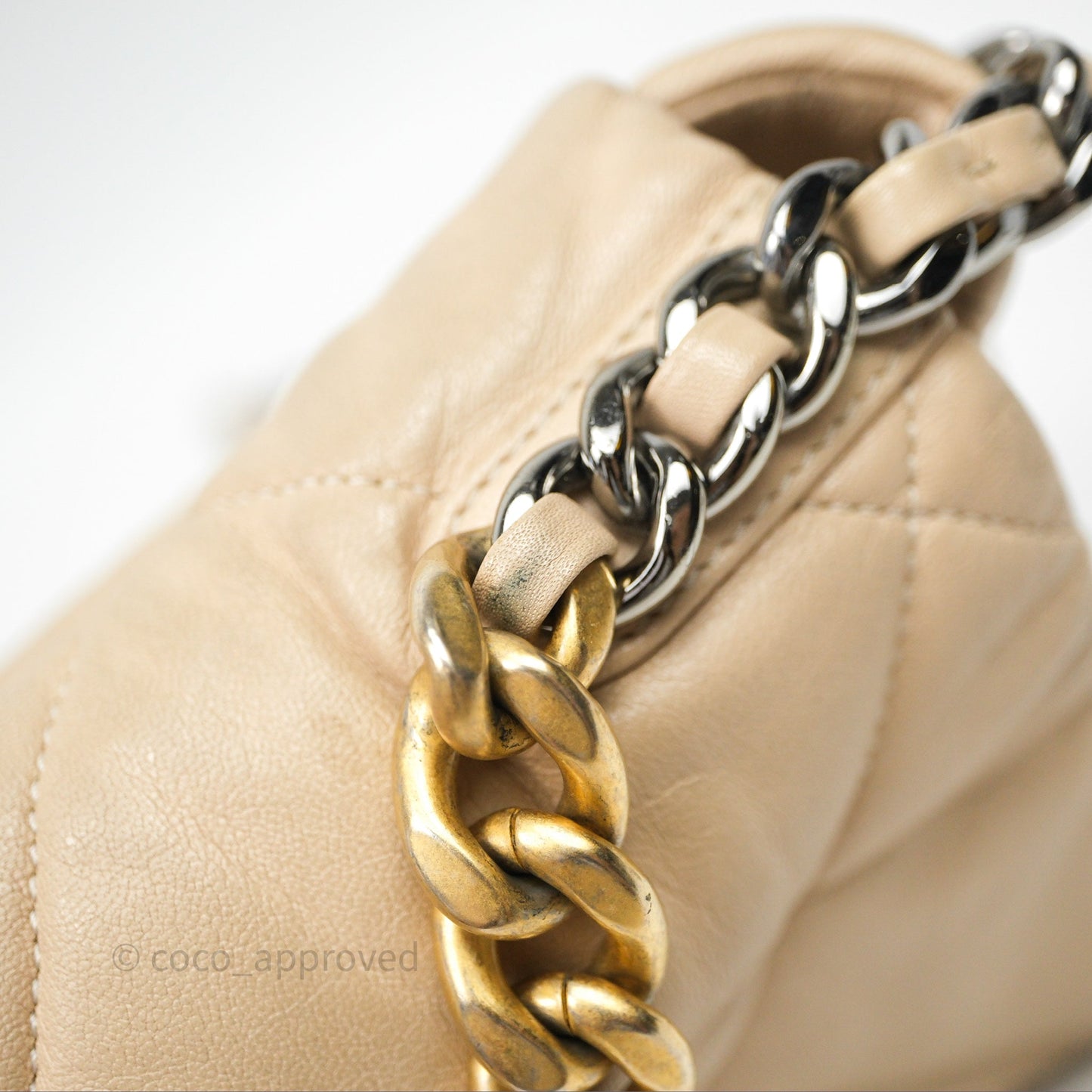 Chanel 19 Small Beige Mixed Hardware