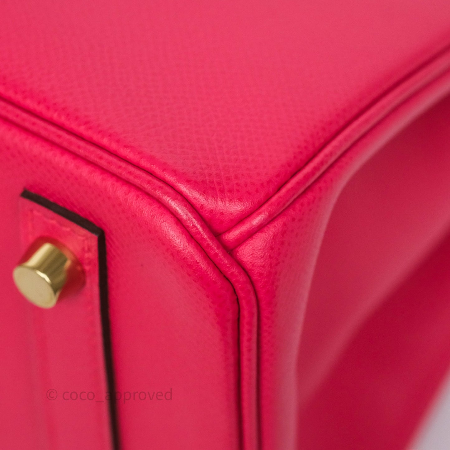 Hermès Birkin Retourne 30 Rose Extreme I6 Epsom Gold Hardware