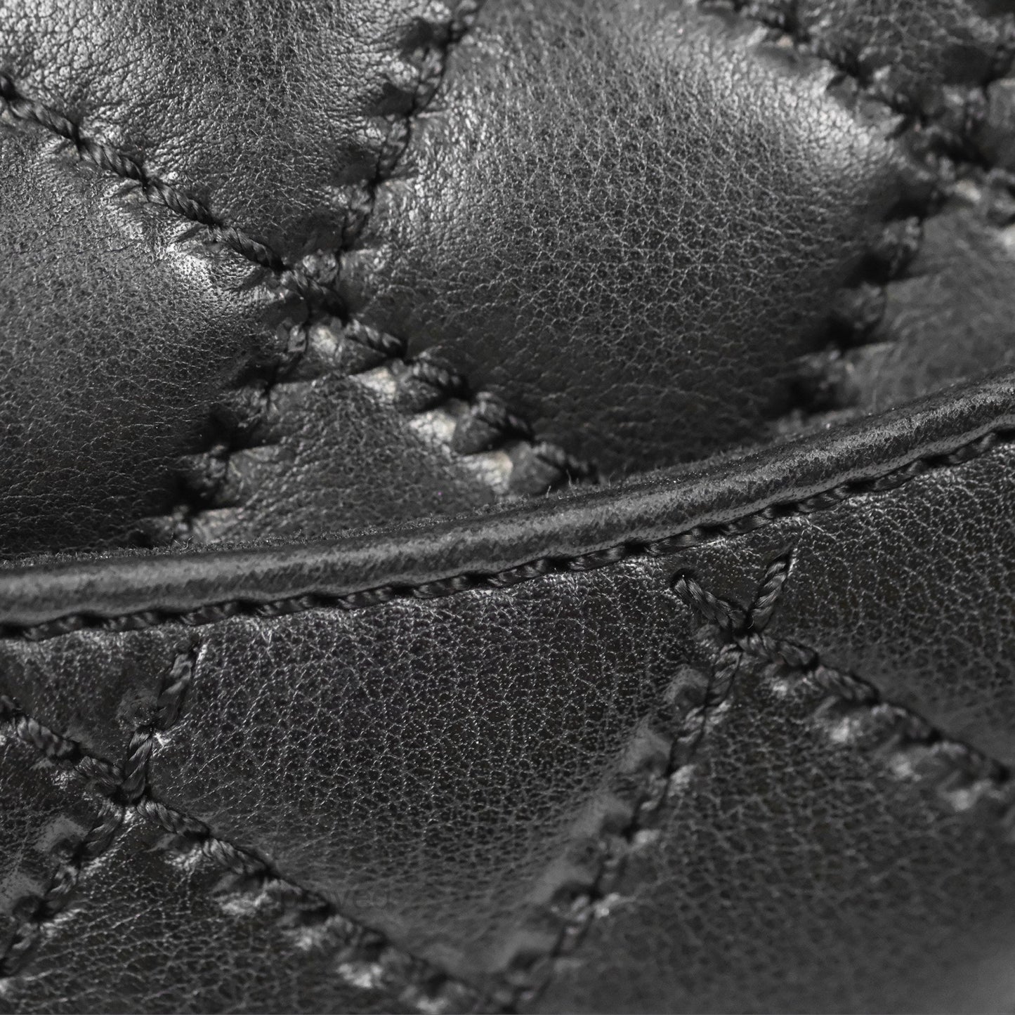 Chanel Flap Bag Quilted Black Soft Calfskin Ruthenium Hardware