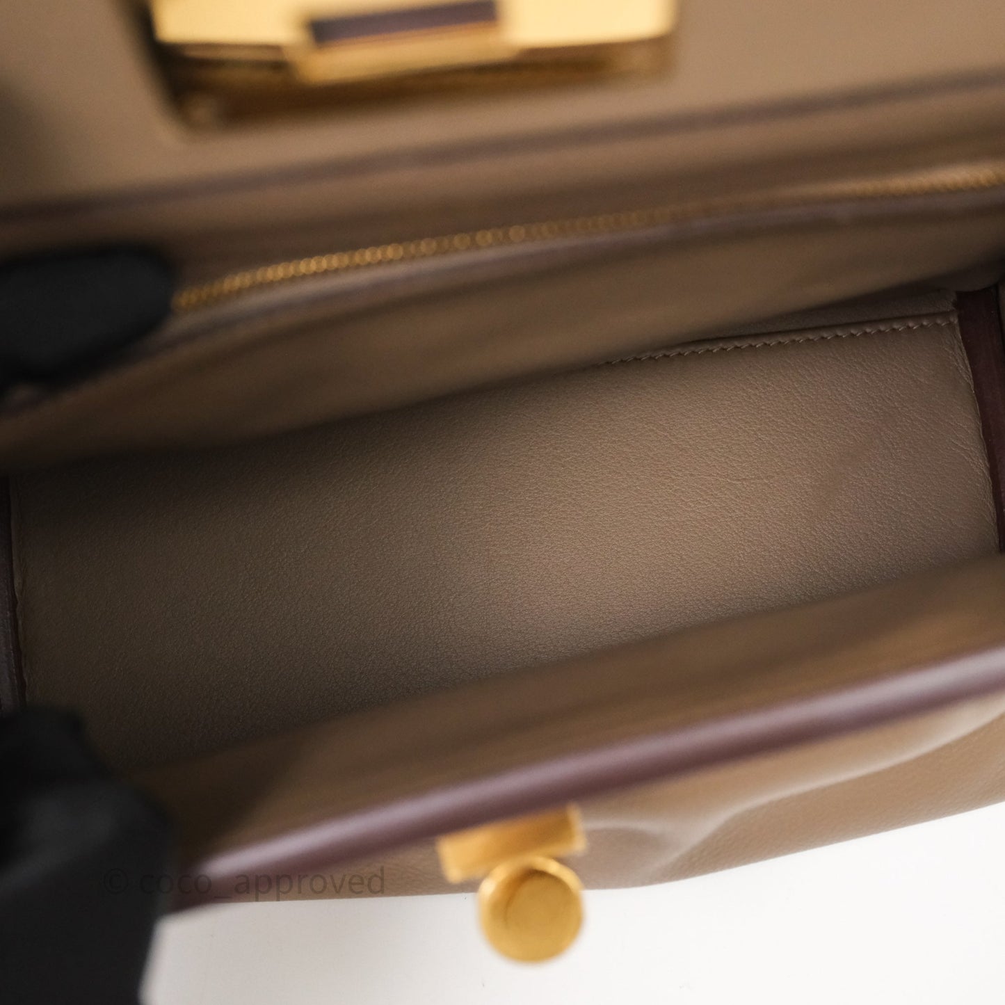 Hermès 24/24 21 Mini Etoupe 18 Evercolor/Swift Gold Hardware