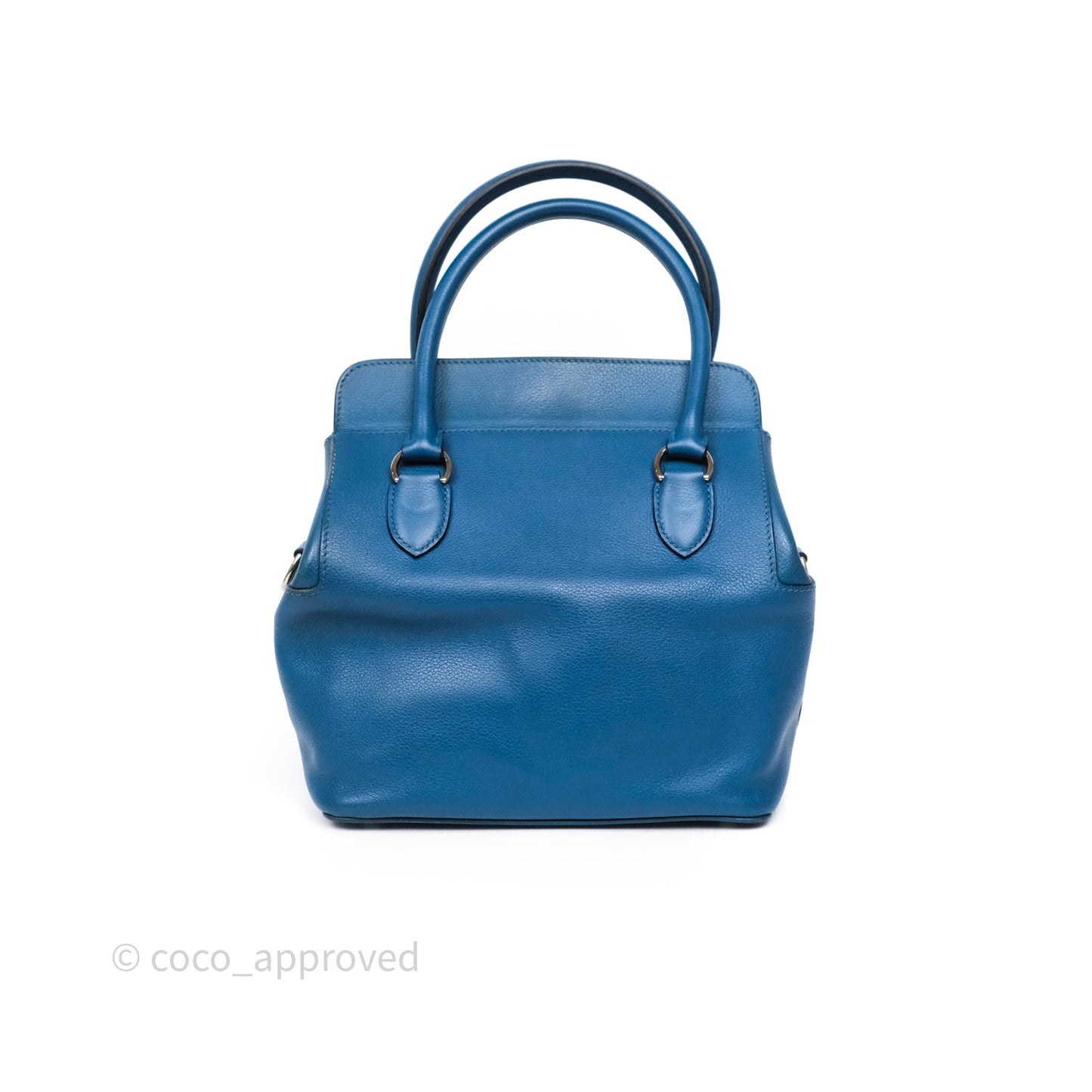 Hermès ToolBox 20 Bleu Cobalt 7C Evercolor Palladium Hardware