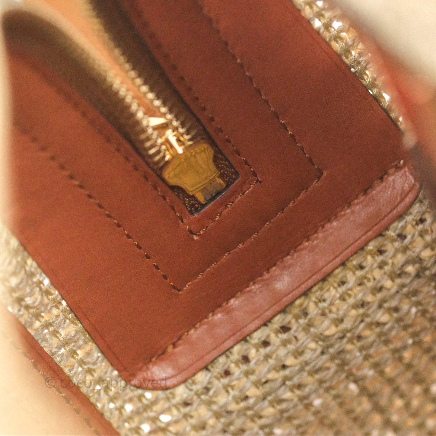 Delvaux Cool Box MM Bohème Raffia Brown