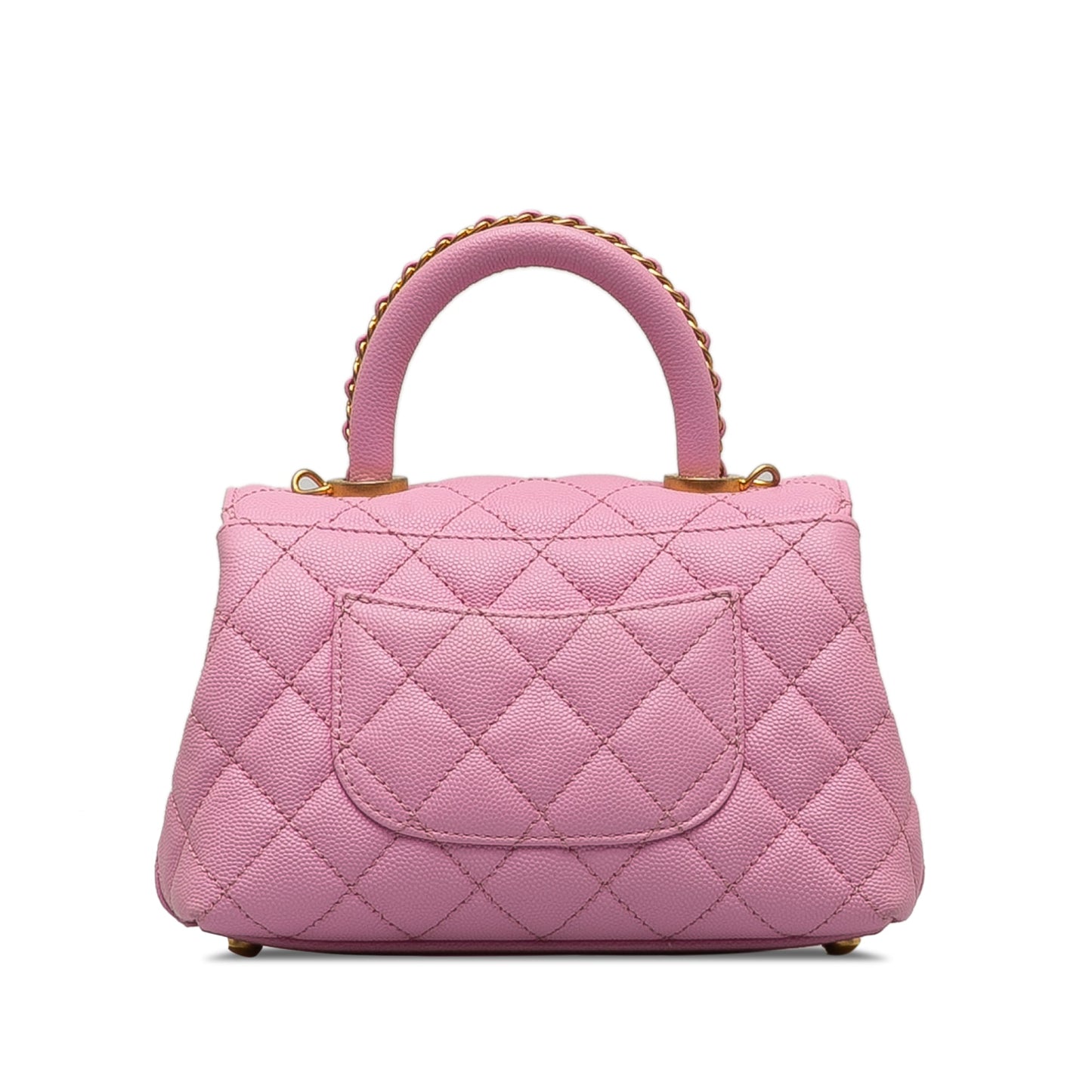 Luxury Chanel Coco Handle Mini Pink Caviar Gold