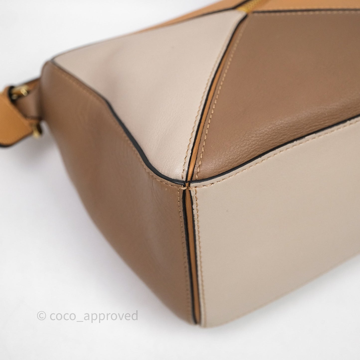 Loewe Small Puzzle Bag Warm Desert & Mink Two Tone Calfskin