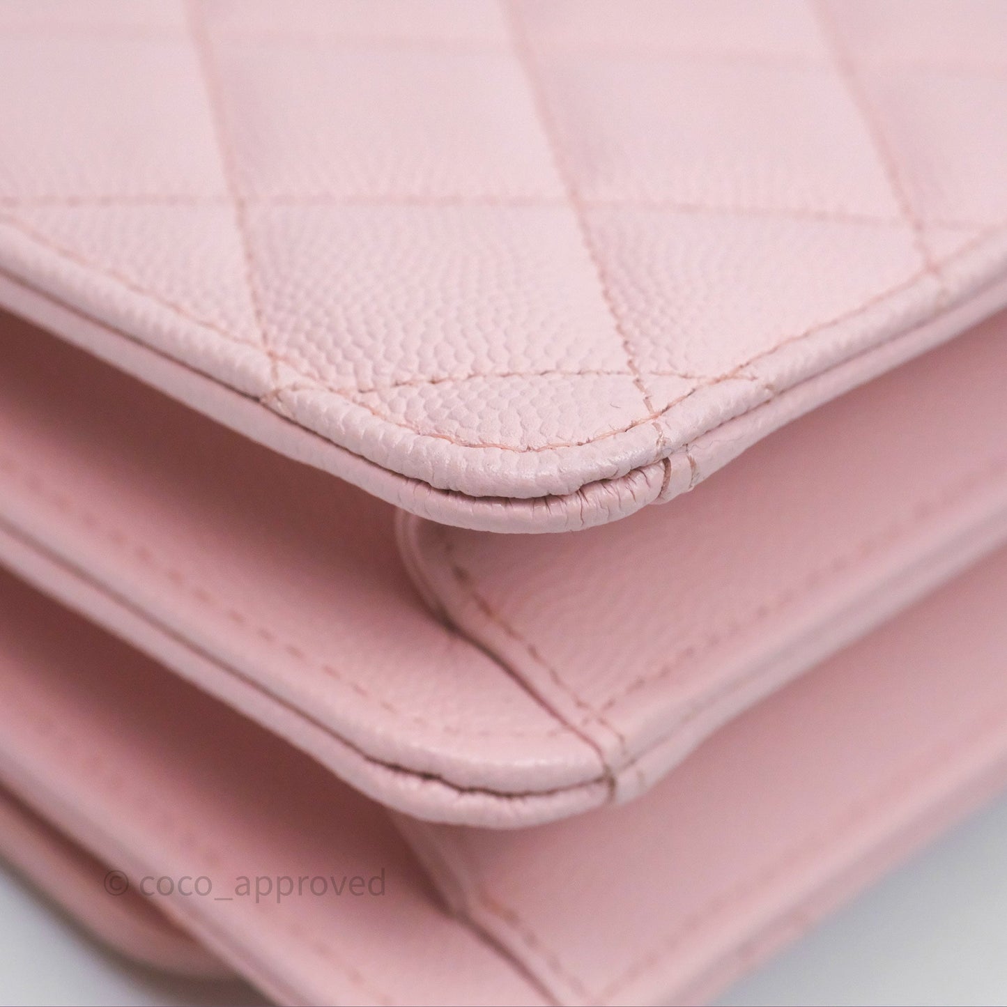 Chanel Clutch with Chain Caviar Pink Gold Hardware