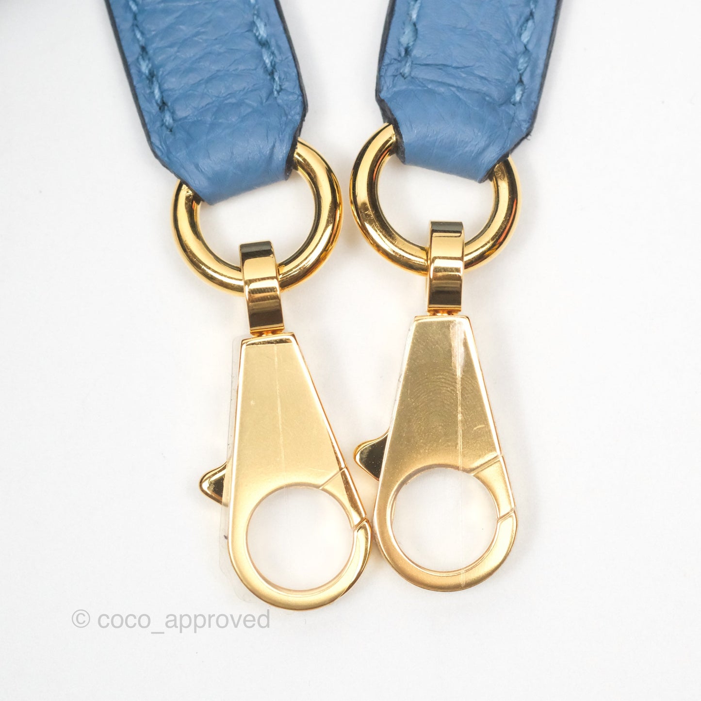 Hermes Kelly 25 Togo Bleu Azur 7R Gold Hardware