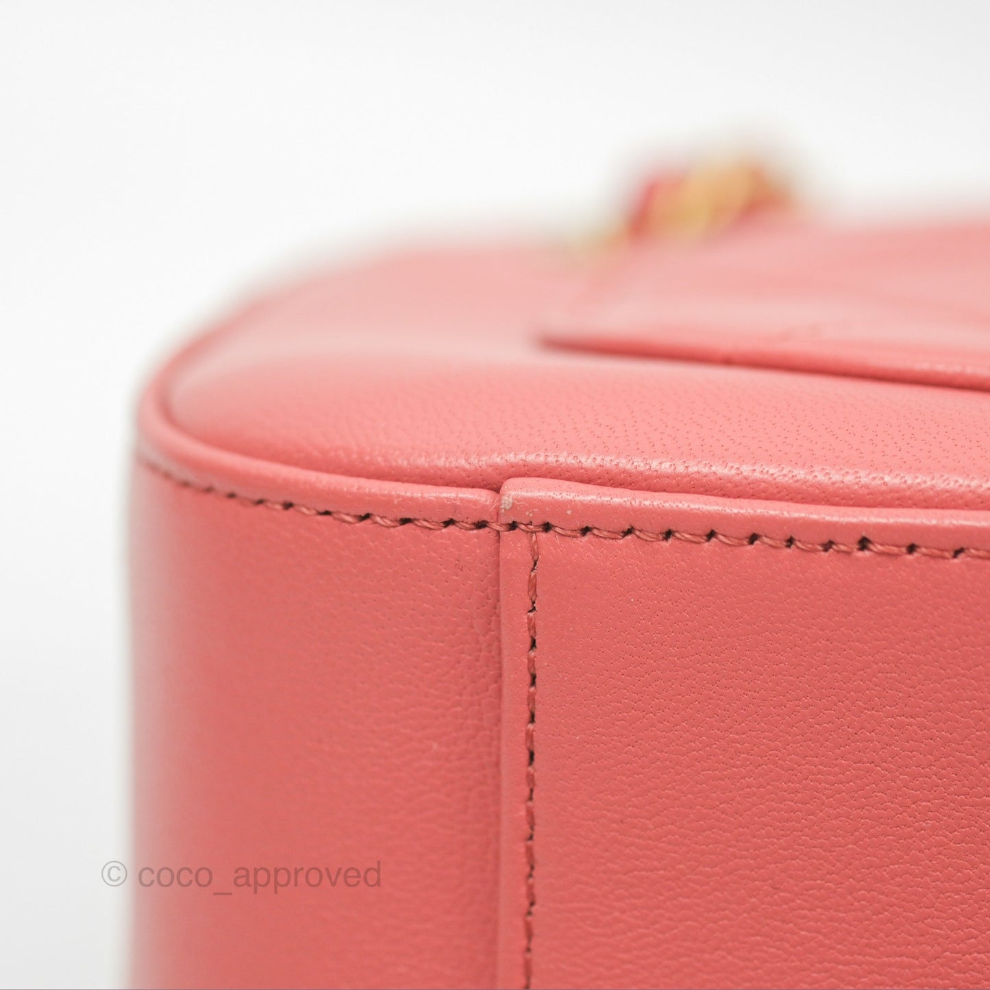 Chanel Chain Infinity Camera Case Pink Goatskin Aged Gold Hardware