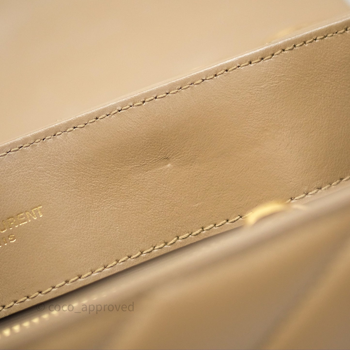 Saint Laurent Loulou Small Flap Bag Beige Gold Hardware
