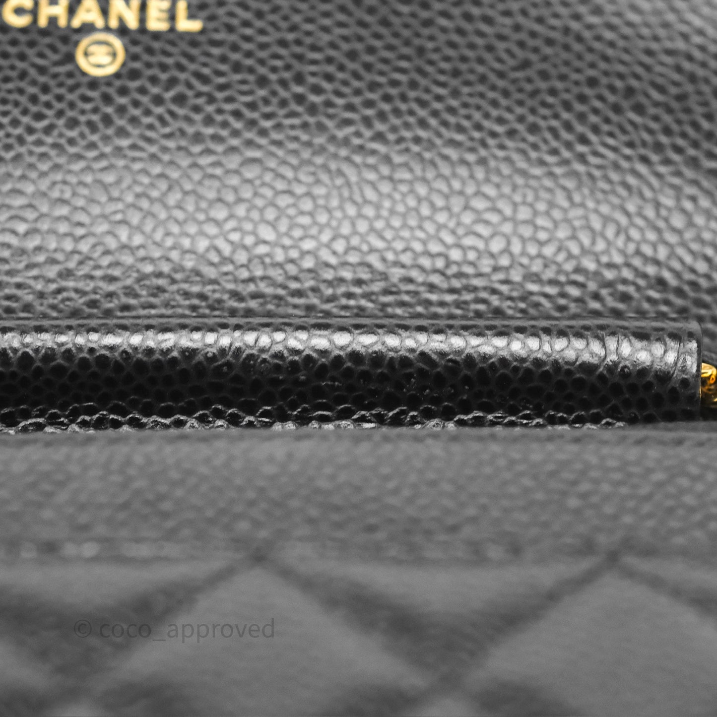 Chanel Classic Wallet On Chain WOC Quilted Black Caviar Gold Hardware
