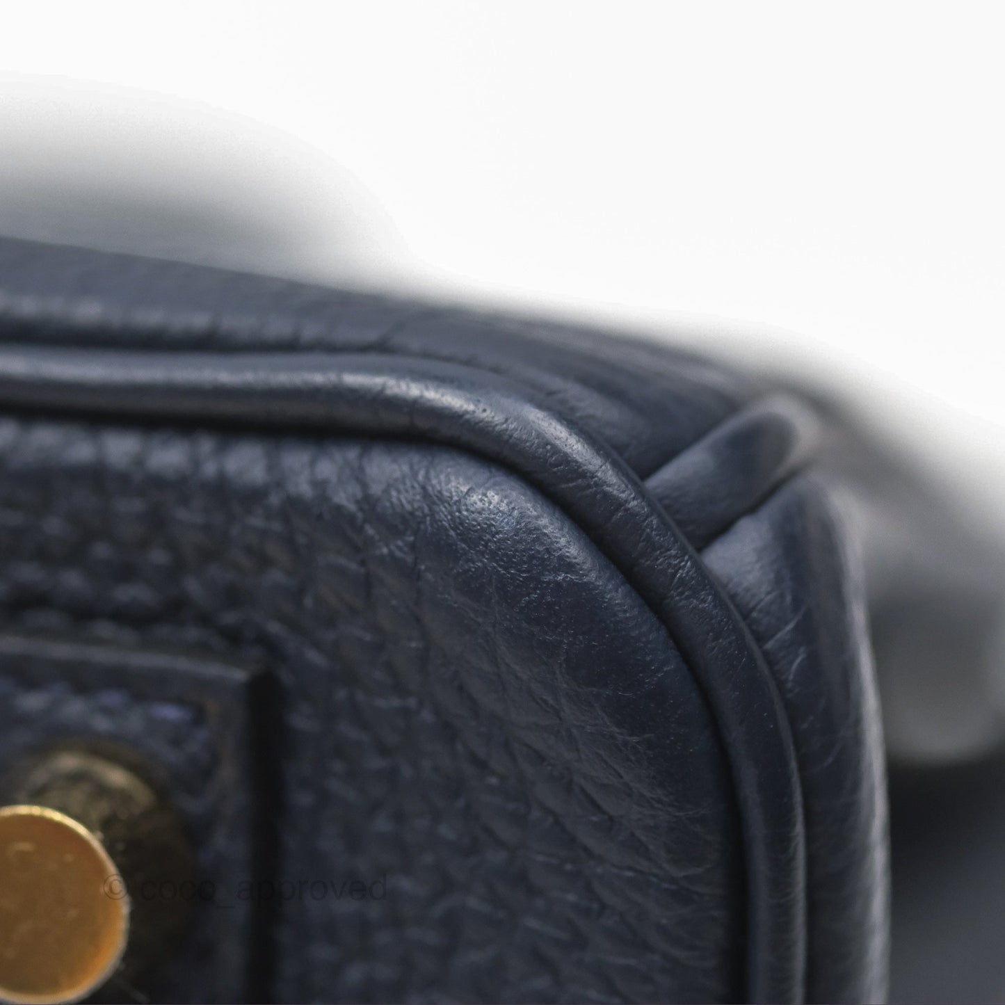 Hermès Birkin 25 Retourne Bleu Nuit 2Z Togo Gold Hardware
