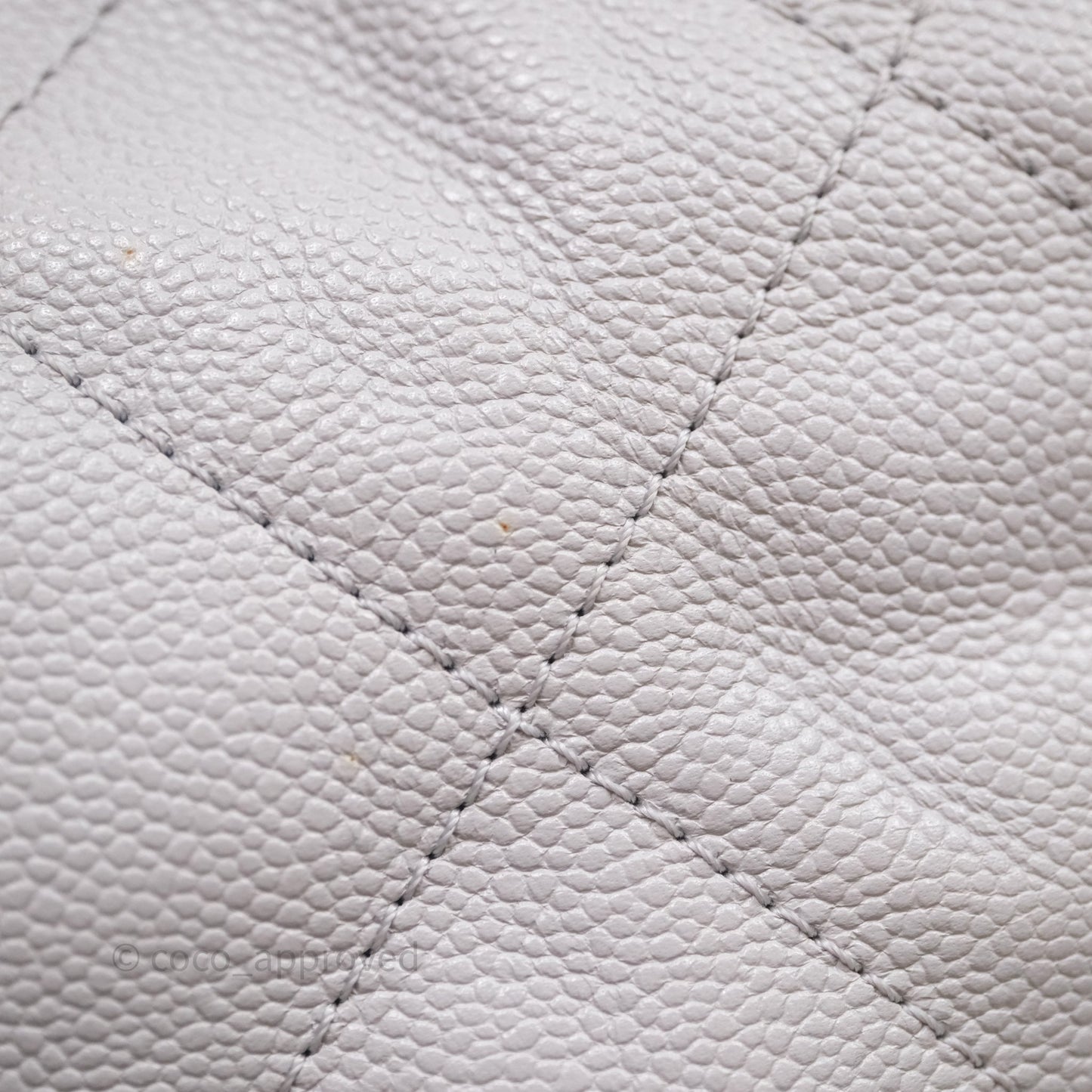 Chanel Double Pocket Hobo Bag Grey Caviar Aged Gold Hardware