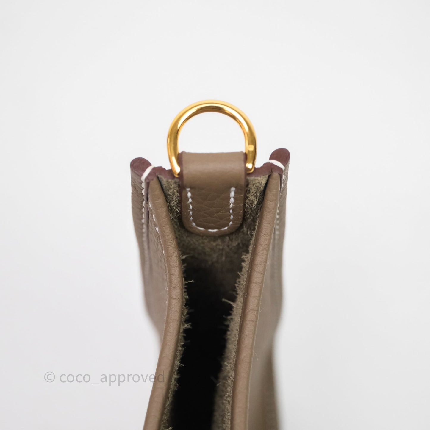 Hermès Mini Evelyne 16 Etoupe 18 Clemence Gold Hardware