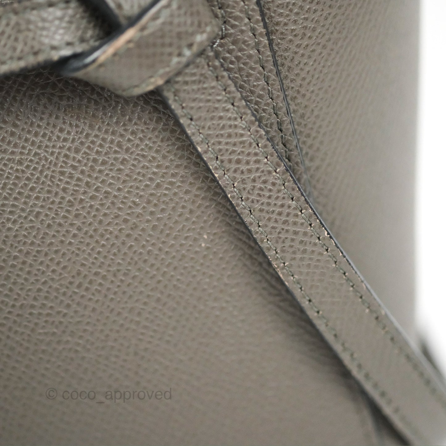 Celine Nano Belt Bag Grey Grained Calfskin Gold Hardware