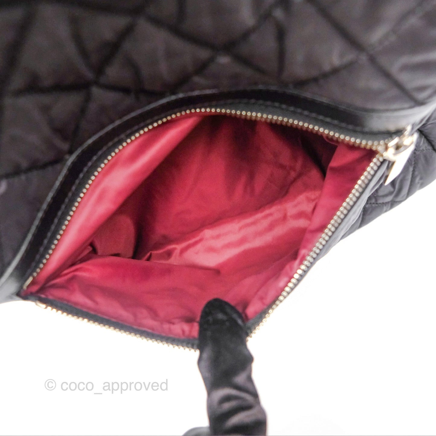 Chanel Coco Cocoon Backpack Black Nylon Silver Hardware