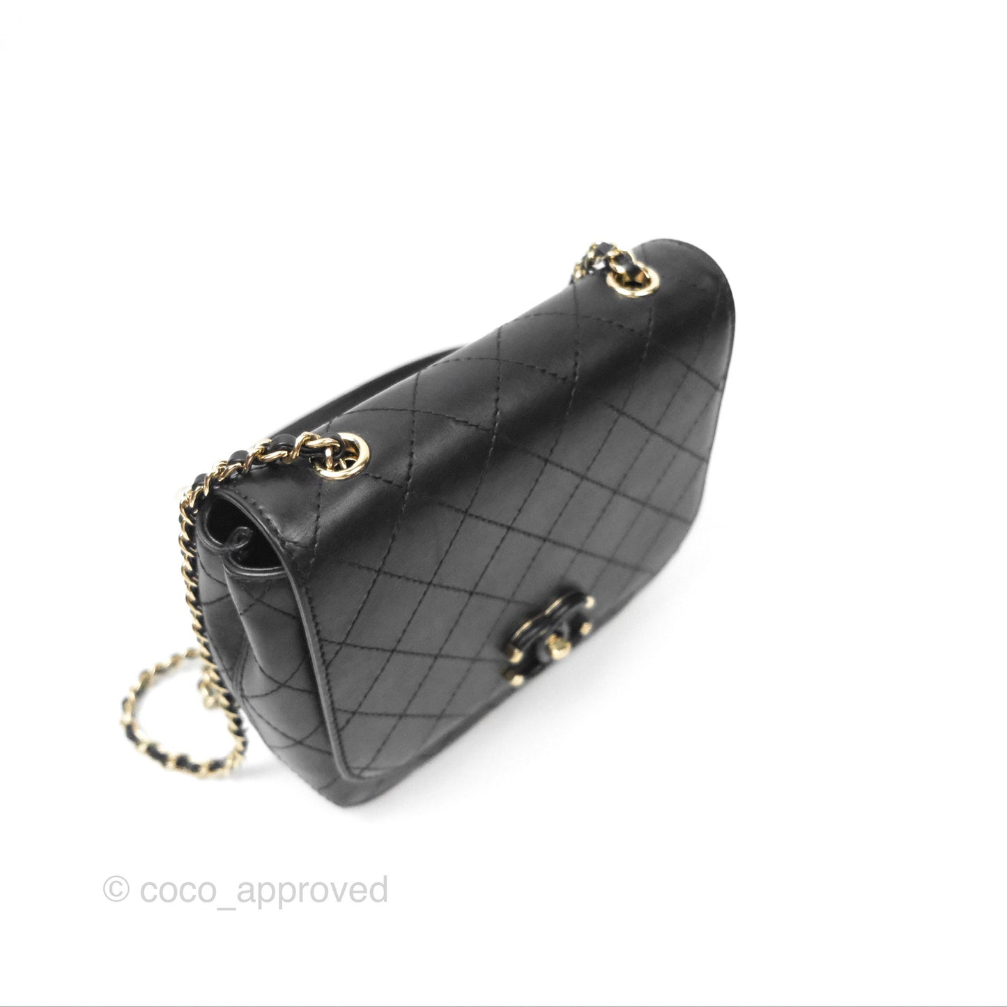 Chanel Calfskin Stitched Small Flap Bag Black