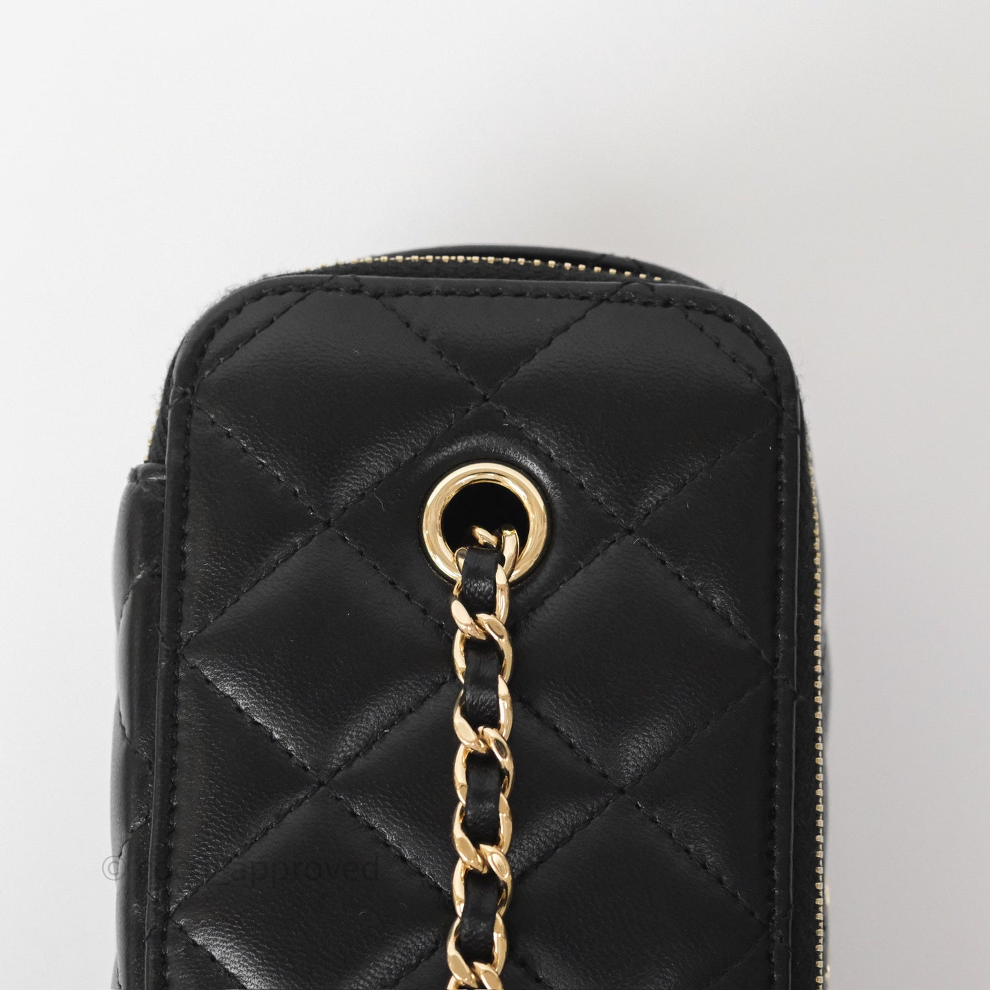 Chanel Classic Vanity with Chain Black Lambskin Gold Hardware