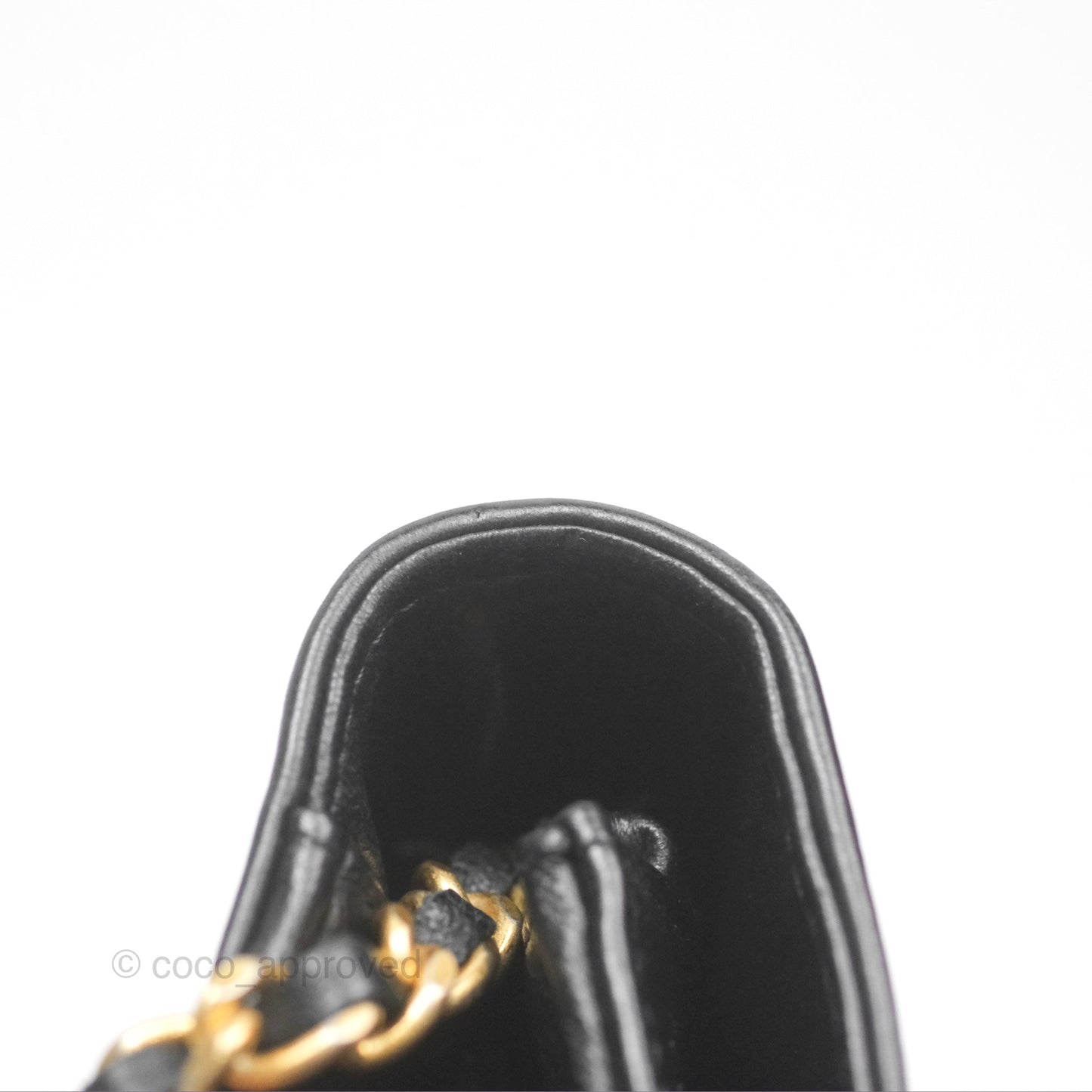 Chanel Quilted Boy Wallet on Chain WOC Black Calfskin Aged Gold Hardware