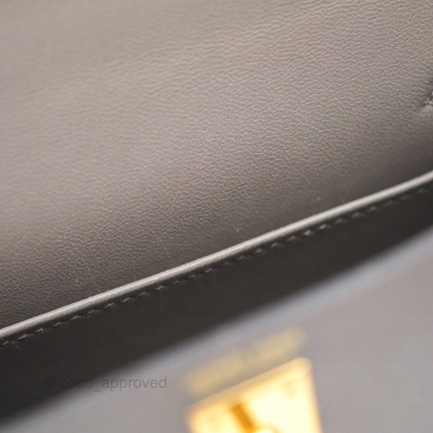 Hermès Mini Kelly II Gris Meyer 0L Epsom Gold Hardware